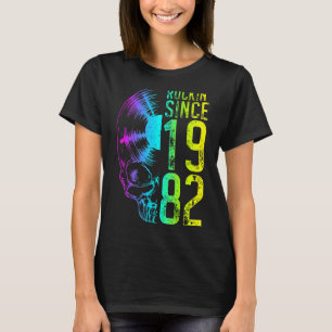 Rockin' Seit 1982 Vintag Vinyl Record Gothic Sk T-Shirt