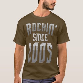Rockin' Seit 2005 Vintag Rock Music Fan 17. Bir T-Shirt