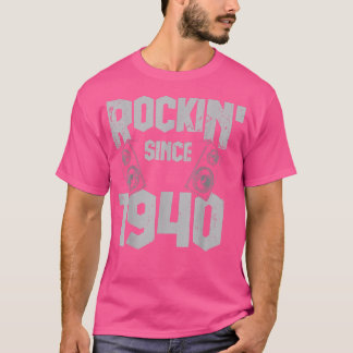 Rockin 'Since 1940 Vintage Rock-Musik-Fan 82. Gebu T-Shirt