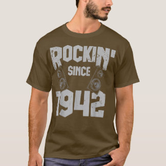 Rockin 'Since 1942 Vintage Rock-Musik-Fan 80. Gebu T-Shirt