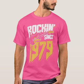 Rockin' Since 1979 Vintage Rock Music Fan 43th Bir T-Shirt