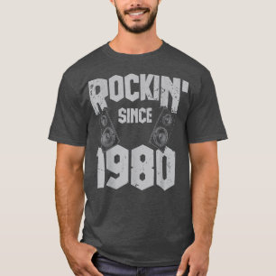 Rockin 'Since 1980 Vintage Rock-Musik-Fan 42. Gebu T-Shirt