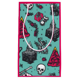 Rockin' Skull Geschenktasche (Rosa) Kleine Geschenktüte