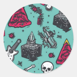 Rockin' Skull Stickers