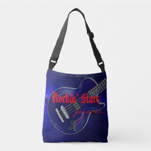 Rockin 'Stars- Music Theme Anpassbare Tote Tragetaschen Mit Langen Trägern
