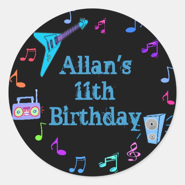 Rockin-Sticker Runder Aufkleber (Vorderseite)