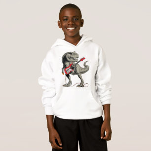 Rockin' T-Rex: Dinosaurier spielt Gitarre Hoodie