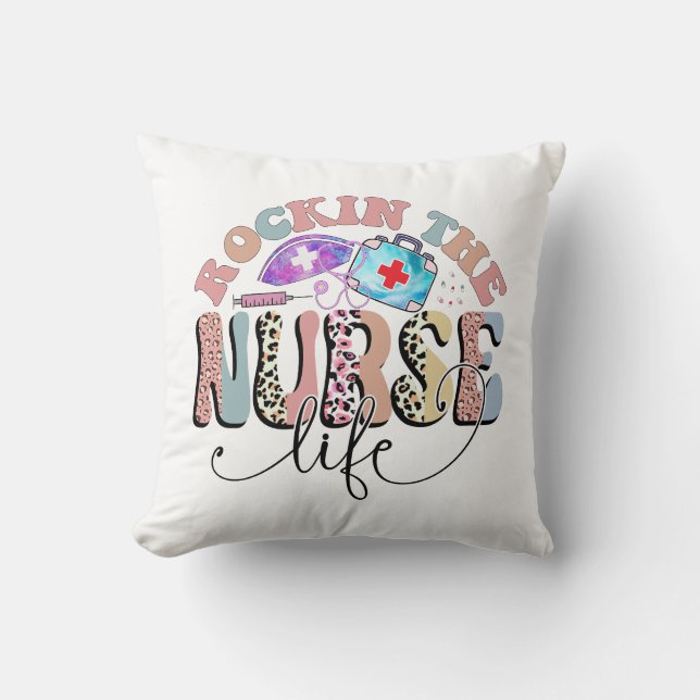 Rockin the Nurlife, Nurses und Krankenpfleger Kissen (Vorderseite)
