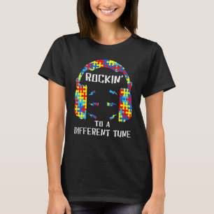 Rockin To A Different Tune Cool Music Autismus-Be T-Shirt