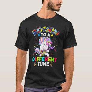 Rockin 'To A Different Tune Einhorn Autismusbewuss T-Shirt