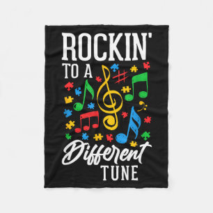 Rockin To A Different Tune Musik Autismus-Bewussts Fleecedecke