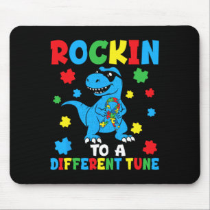 Rockin To Different Tune Dinot-rex Autismus-Bewuss Mousepad