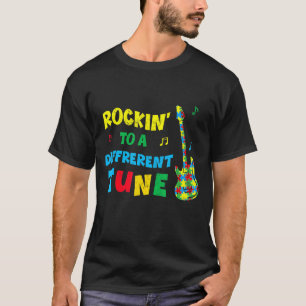 Rockin' to Different Tune Gitarre Autismus Bewusst T-Shirt