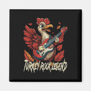 Rockin' Turkey - Fun Musical Erntedank Guitar R Magnet