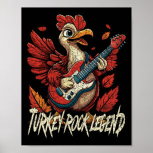 Rockin' Turkey - Fun Musical Erntedank Guitar R Poster