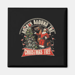 Rockin' um den Weihnachtslustigen Cowboy Trump Wir Magnet