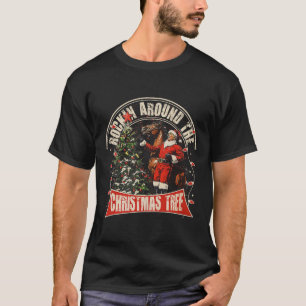 Rockin' um den Weihnachtslustigen Cowboy Trump Wir T-Shirt