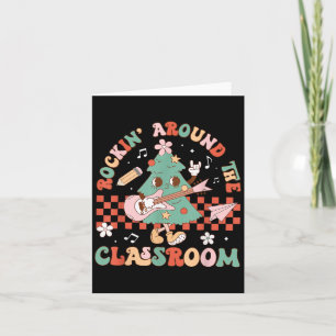 Rockin' um die Lehrerin Christma Karte