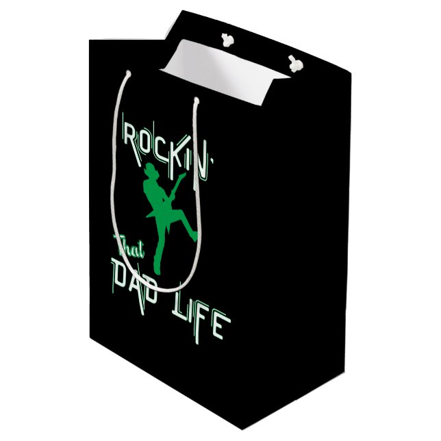 Rockin-Vater Mittlere Geschenktüte (Rückseite Schrägansicht)