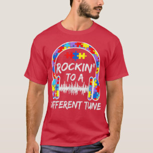 Rockin zu einem anderen Tune ADHD Autismus Bewusst T-Shirt