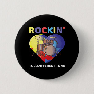 Rockin' zu einem anderen Tune Autismus Bewusstsein Button