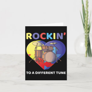 Rockin' zu einem anderen Tune Autismus Bewusstsein Karte