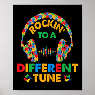 Rockin' zu einem anderen Tune Autistischen Bewusst Poster