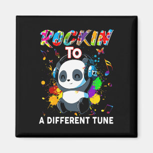 Rockin' zu einem anderen Tune Panda Autismus Bewus Magnet