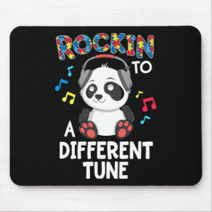 Rockin' zu einem anderen Tune Panda Autismus Bewus Mousepad