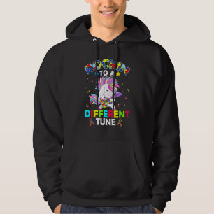 Rockin' zu einem anderen Tune Unicorn Autismus Awa Hoodie