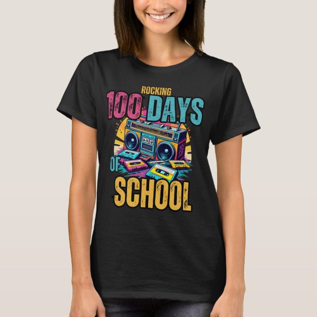 Rocking 100 Tage der Schule T-Shirt (Vorderseite)