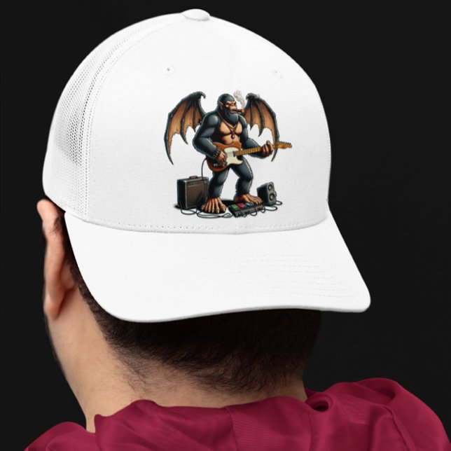 Rocking Bigfoot Shred auf Gitarre Truckerkappe (Von Creator hochgeladen)