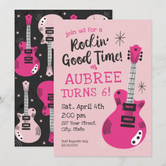 Rocking Good Time Rockstar Einladung zum Geburtsta