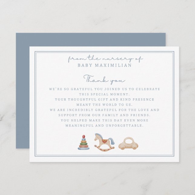 Rocking Horse, aus dem Kinderzimmer von, danke, da Einladung (Vorne/Hinten)