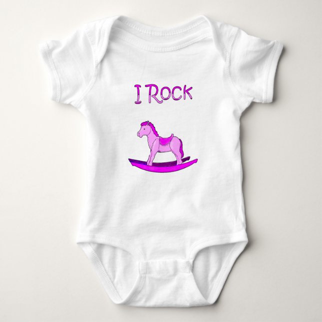 Rocking Horse Baby Bodysuit Baby Strampler (Vorderseite)