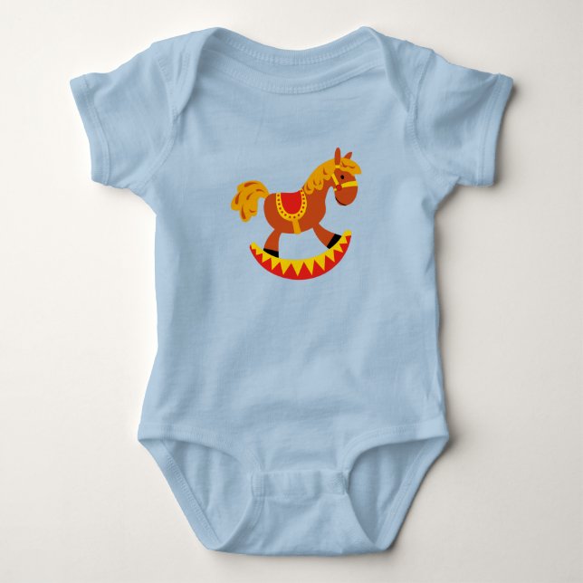 Rocking Horse Baby Bodysuit Strampler (Vorderseite)