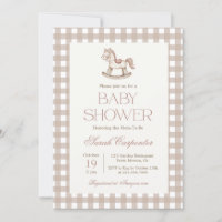 Rocking Horse Baby Showeinladung
