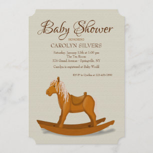 Rocking Horse Baby Shower Einladung
