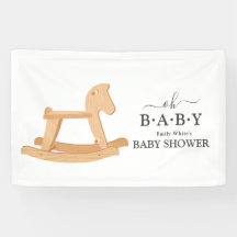 Rocking Horse Baby Shower Minimalistisch Baby Dusc