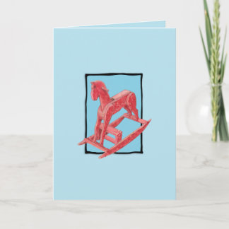 Rocking Horse Blue Card Karte