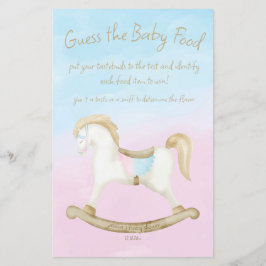 Rocking Horse Blue Pink Baby Guess Food Game