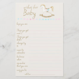 Rocking Horse Blue Pink Gender Neutral Baby Dusche