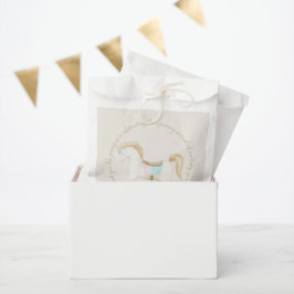 Rocking Horse Blue Pink Gender Neutral Baby Dusche Geschenktütchen