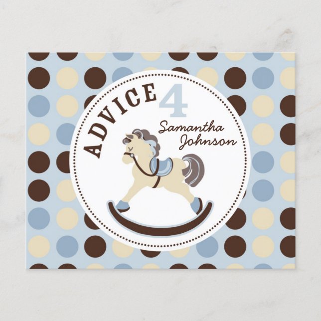 Rocking Horse Boy Advice Card (Vorderseite)