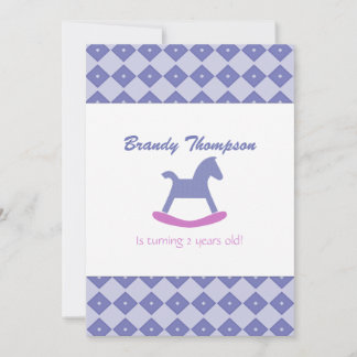 Rocking Horse Geburtstagsparty Einladung