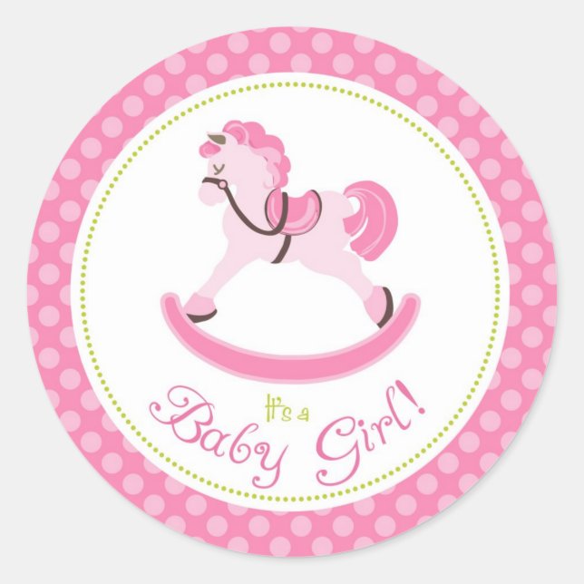 Rocking Horse Girl Sticker (Vorderseite)
