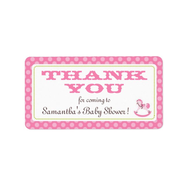 Rocking Horse Girl TY Label Adressaufkleber (Vorne)