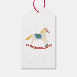 Rocking Horse Illustration Klassische Gift Tags Geschenkanhänger