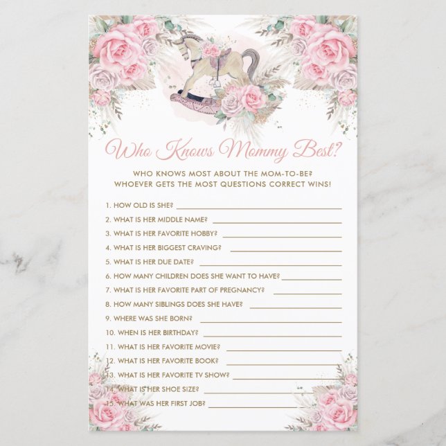 Rocking Horse Pink Pampas, die Mommy Best kennen (Vorderseite)