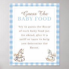 Rocking Horse Raten Sie das Baby Food Baby Shower Poster